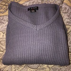 NYC Cropped Baby Blue Sweater